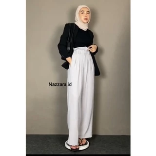 Lexa Highwaist Kulot Crinkle Fushia Nazzara.id