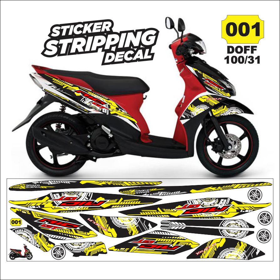 Jual Sticker decal striping yamaha mio GT 2013 Variasi Doff Packing ...