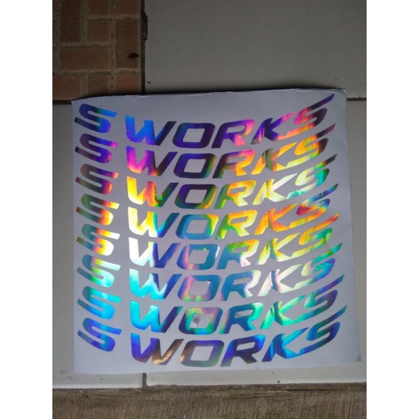 Jual Sticker Rims Sepeda 16, 20, 29 inchi S Works Hologram | Shopee ...