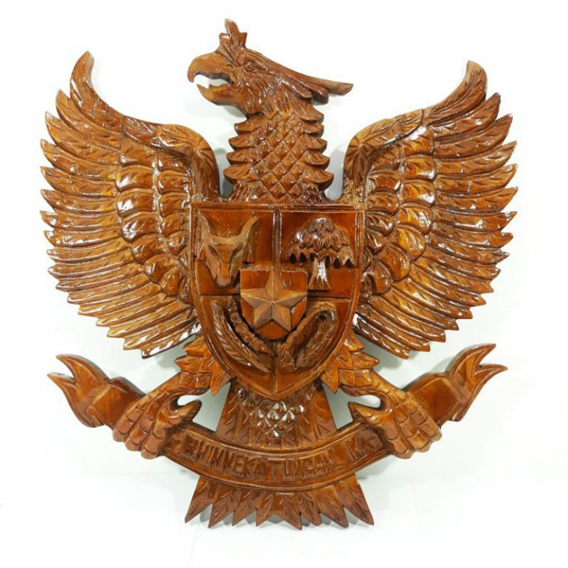 Jual Hiasan Dinding Garuda Lambang Pancasila Ukir Kayu Jati Shopee Indonesia