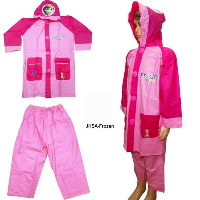 Jual Jas Hujan Anak Model Setelan Karakter Frozen (Jhsa-Frozen) - M