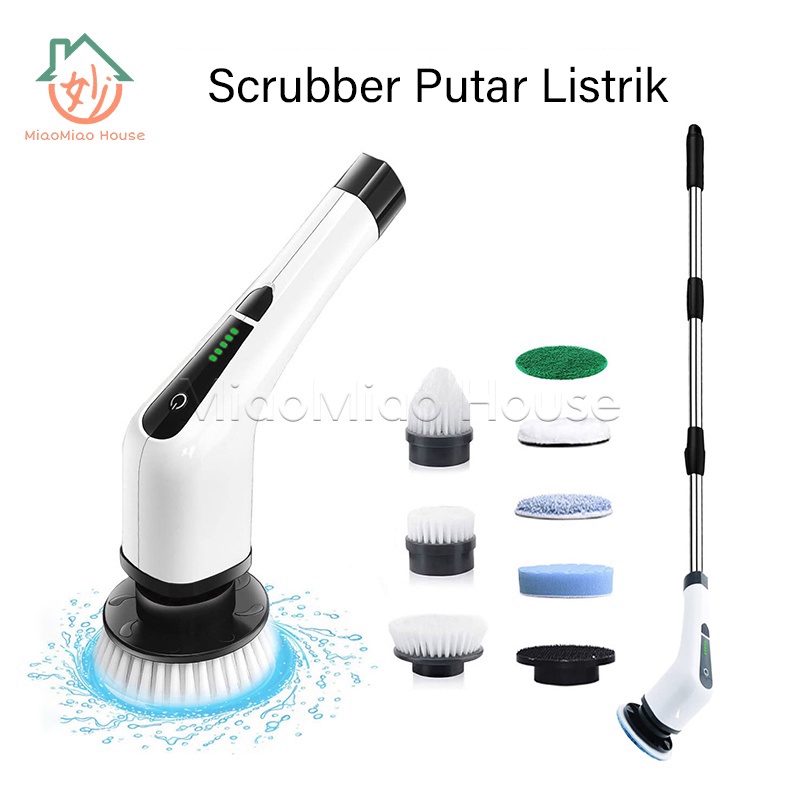 Jual Scrubber Putar Listrik Isi Ulang Bak Sikat Pembersih 7 In 1 Dan ...