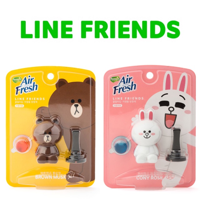 Jual LINE FRIENDS Car Clip Air Freshener BROWN / CONY Shopee Indonesia