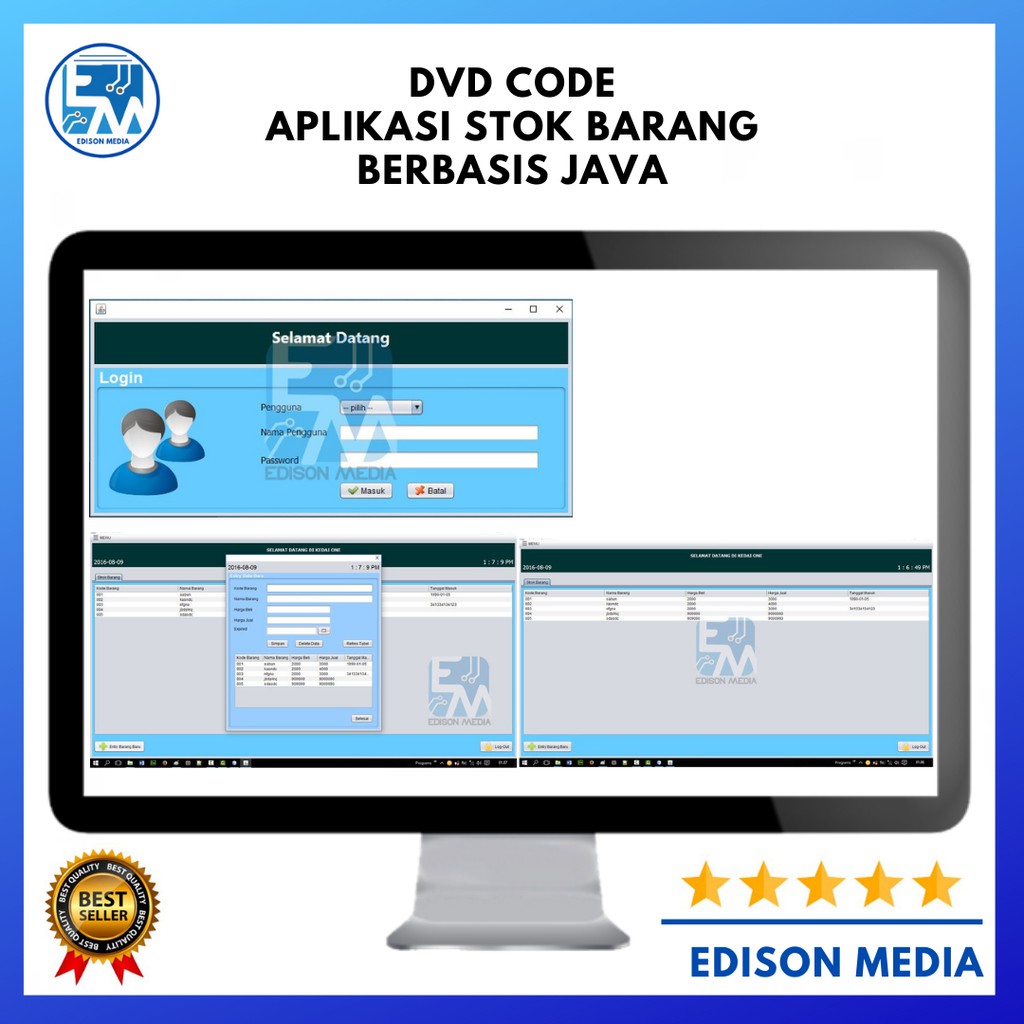 Jual DVD Code Aplikasi Stok Barang Berbasis Java | Shopee Indonesia