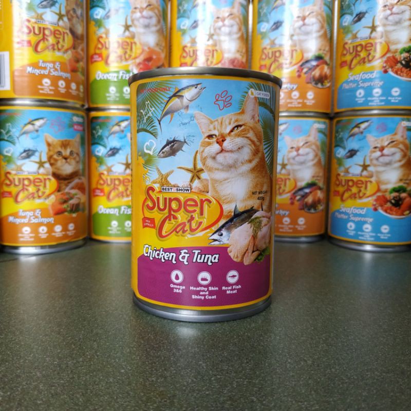 Jual Super Cat Can 400 gr Wet Cat Food Kitten & Adult Supercat Kaleng