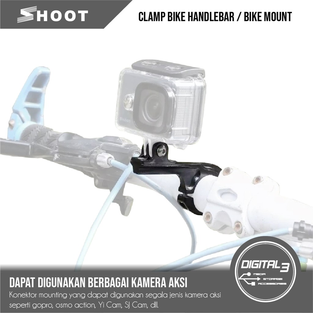 Jual Bike Mount Action Camera Mounting Stang Sepeda Handlebar Mount ...