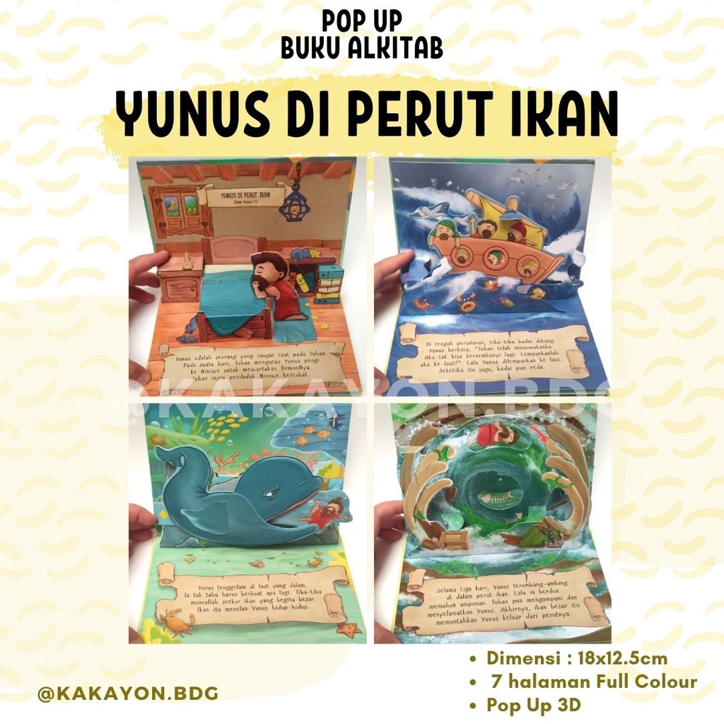 Jual Buku Pop Up 3D Cerita Alkitab Anak Bahasa Indonesia | Shopee Indonesia