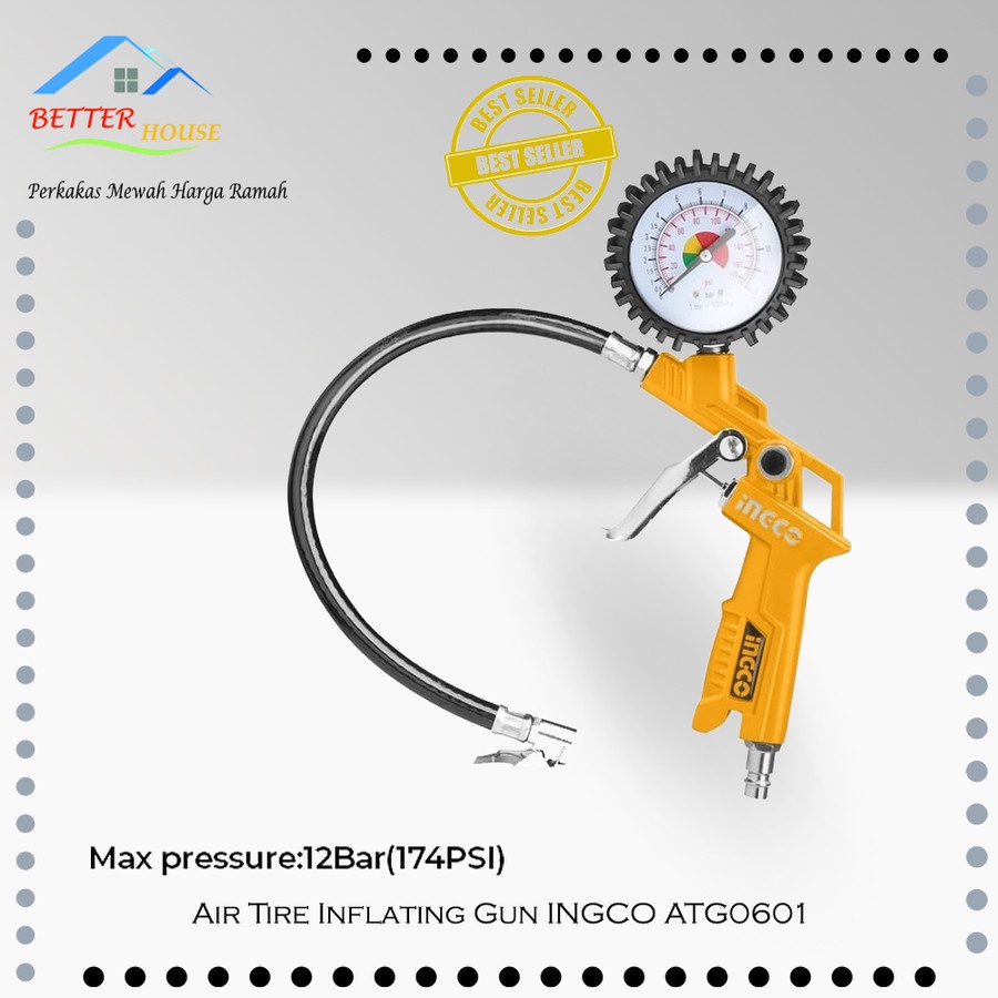 Jual Alat Ukur/Buang Tekanan Angin BanAir Tire Inflating Gun INGCO ...
