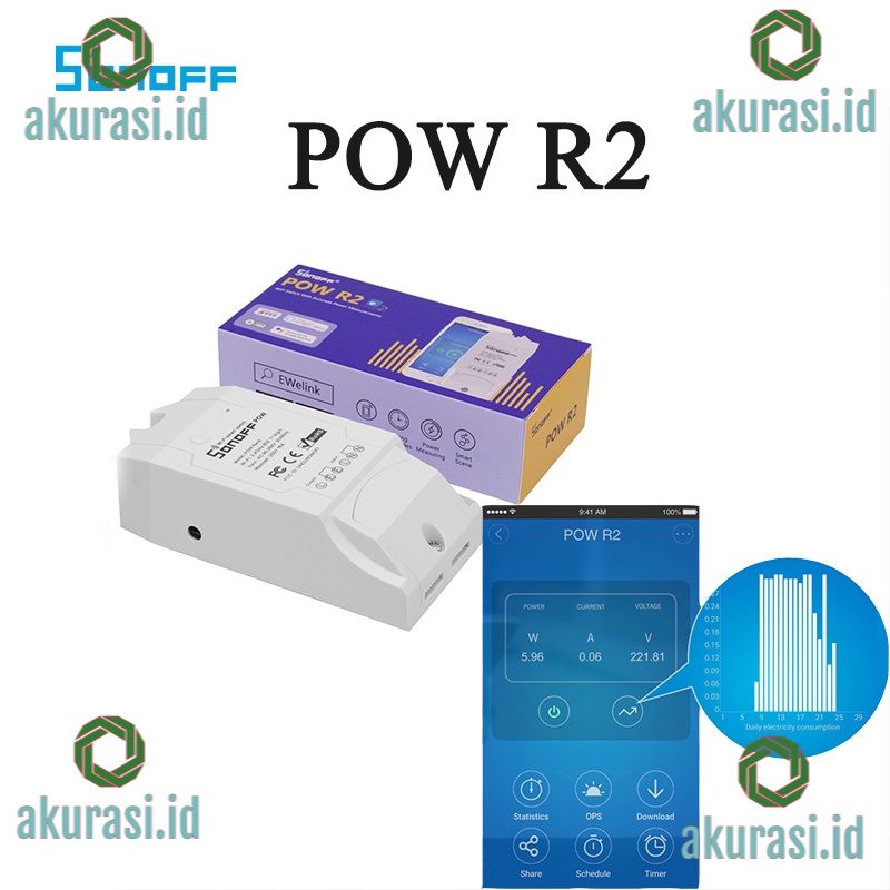 Jual Sonoff POW R2 - WIFI Power Monitor Wifi Switch Smart Home Watt ...