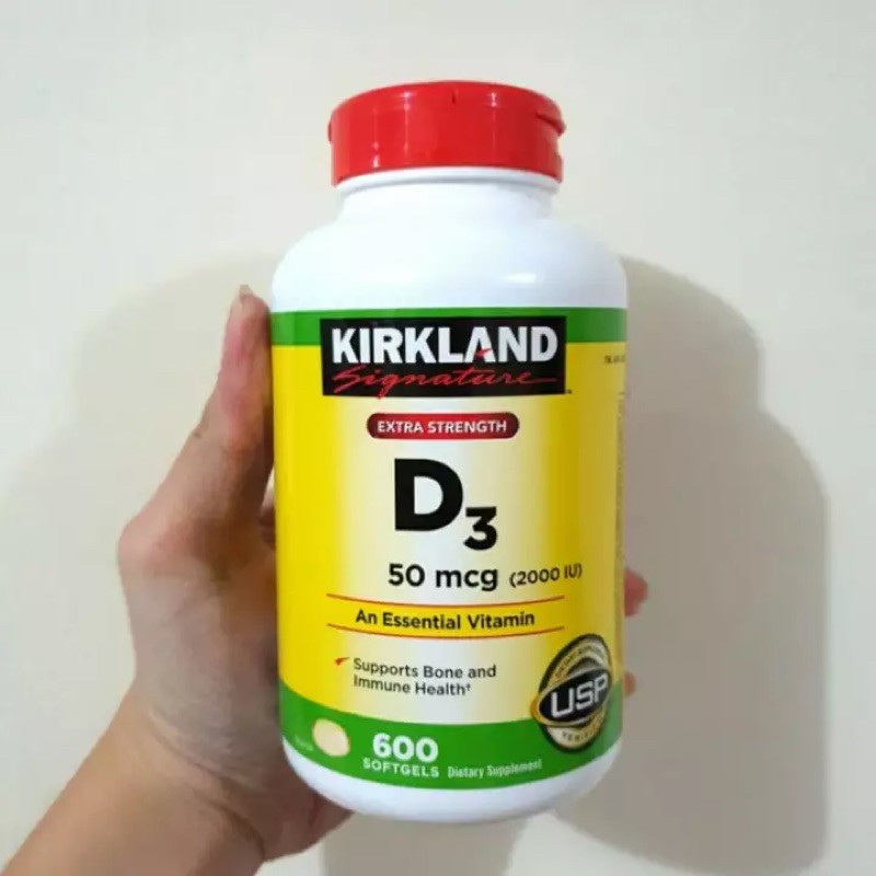 Jual Kirkland Vitamin D3 2000 IU Signature 600 Softgels Original