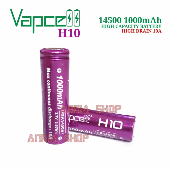 Jual Vapcell H Baterai Mah A Volt High Drain Battery Inr Shopee Indonesia