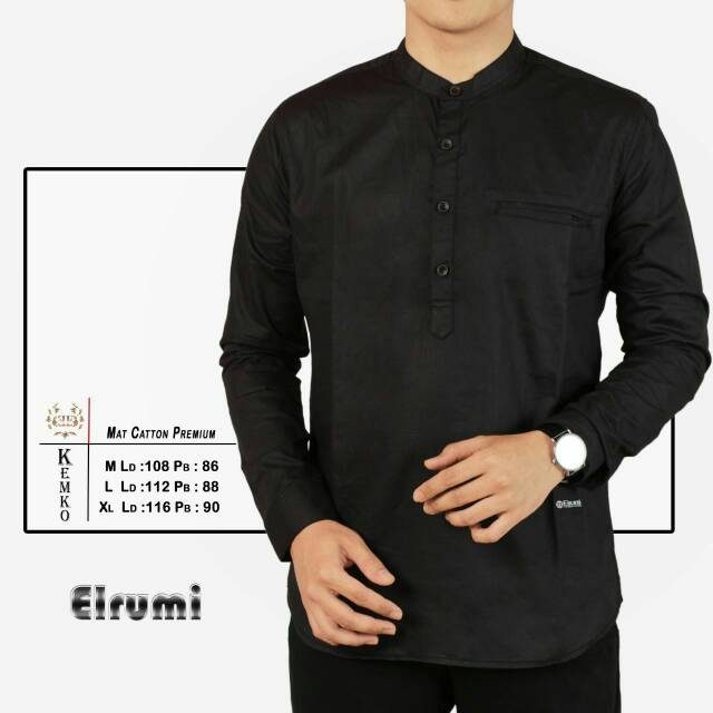 Little M Short Sleeve Kemeja Koko Casual Texture