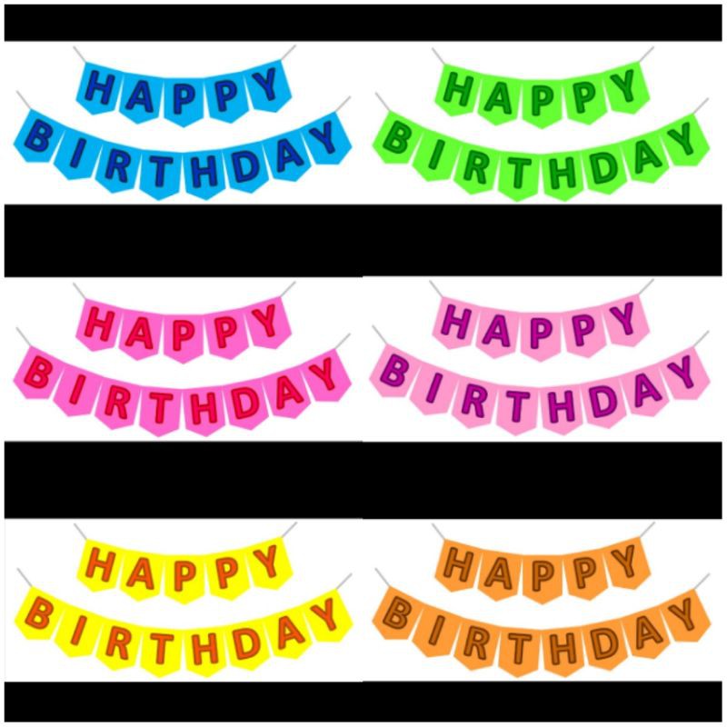 Jual Banner Happy Birthday Tulisan Happy Birthday Hiasan Dinding Happy ...