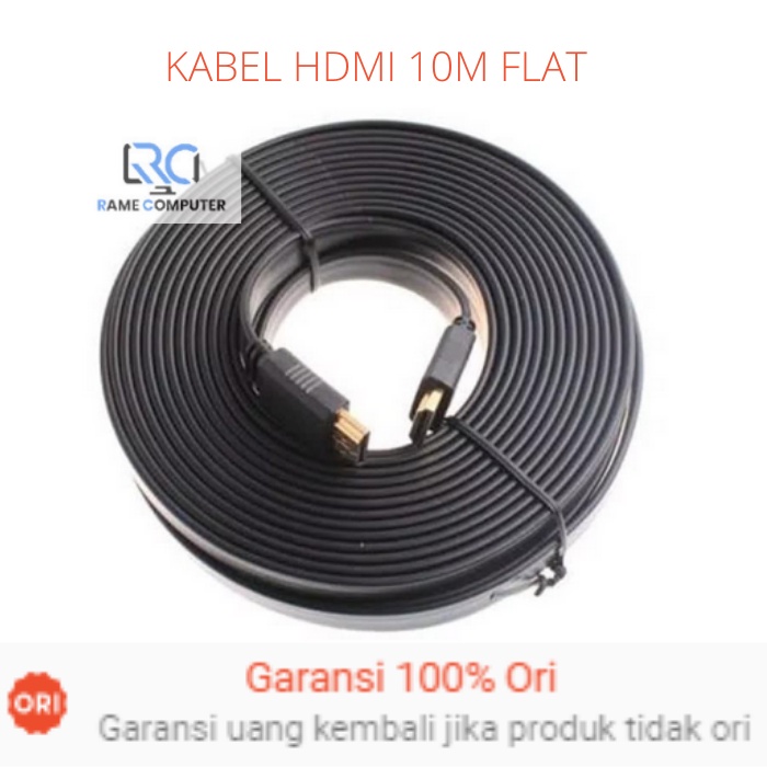 Jual KABEL HDMI 10M HIGH QUALITY CABLE 10 Meter v 1.4 FULL HD | Shopee ...