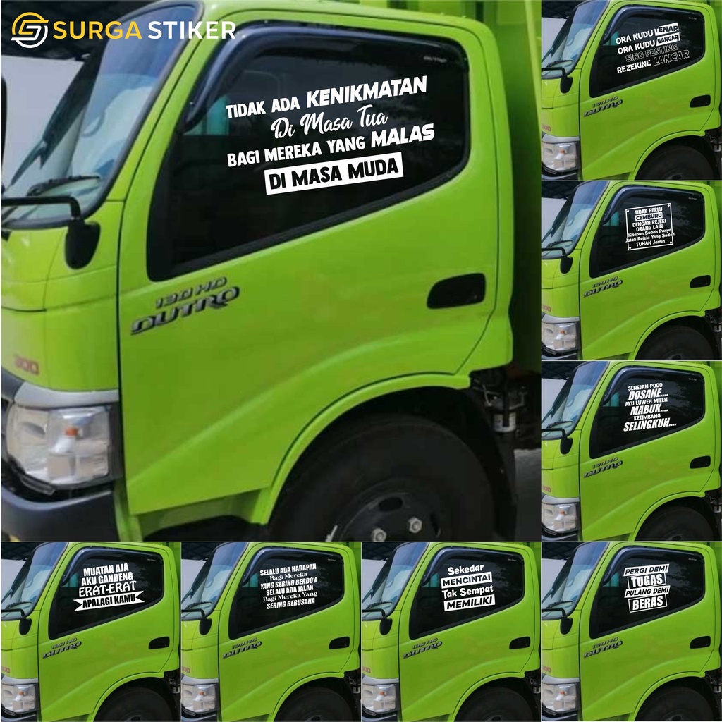 Jual Stikersticker Cutting Kata Kata Lucu Bisa Custom Nama Untuk Variasi Kaca Mobil Pick Up 5372