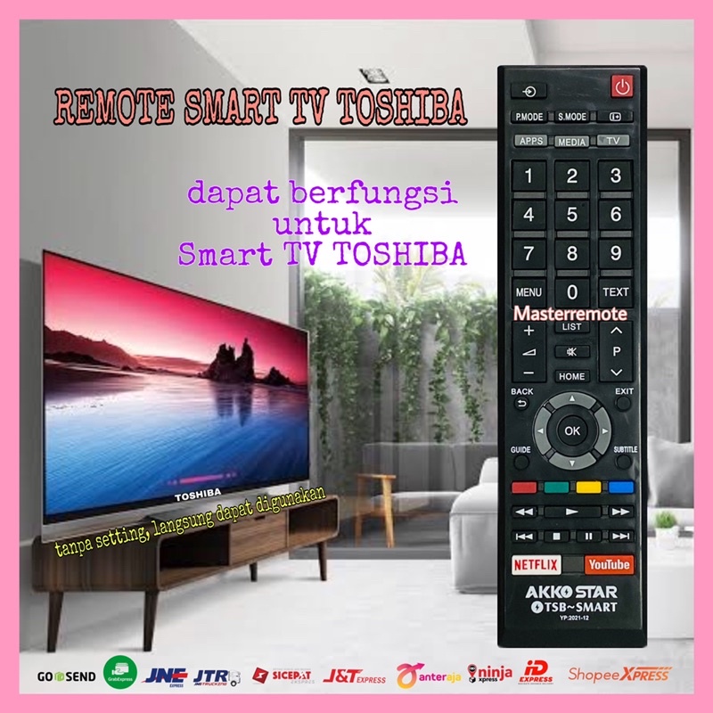 Jual REMOT REMOTE SMART TV TOSHIBA TSB AKKO | Shopee Indonesia
