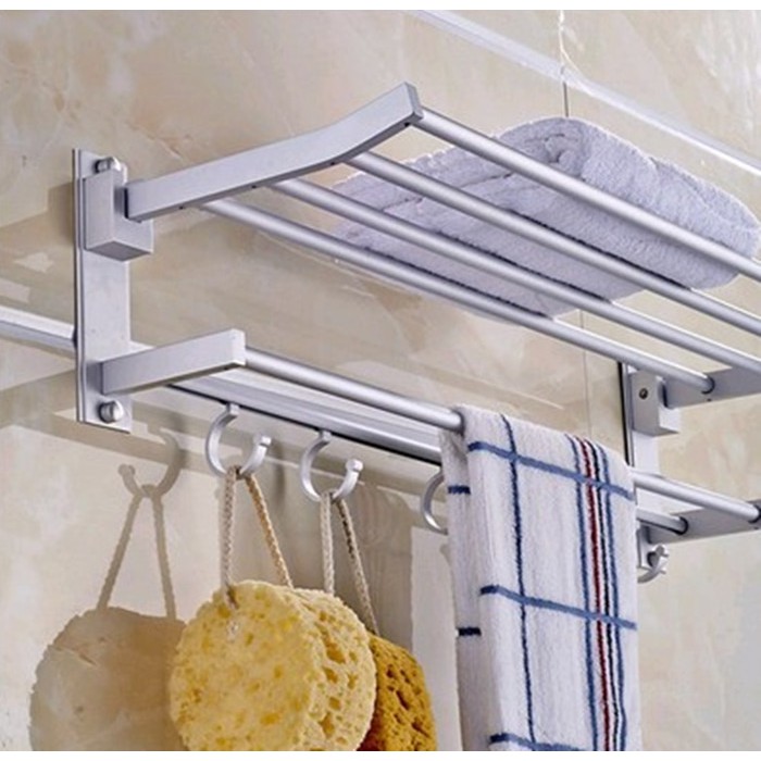 Jual Rak Handuk Dinding Toilet Aluminium Hanger Wall Rack Gantungan ...