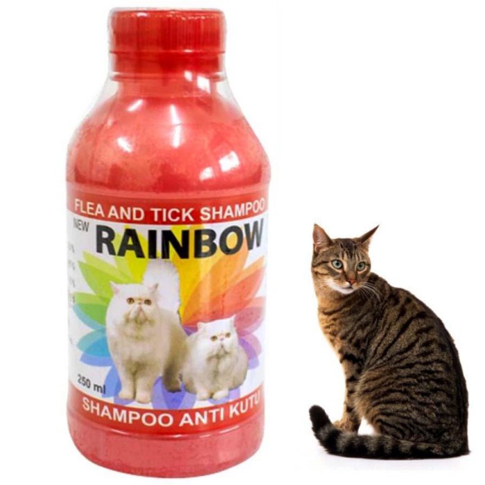 Jual Shampoo Anti Kutu Kucing RAINBOW Cat 250ml Flea and Tick Shampo Sampo Shopee Indonesia