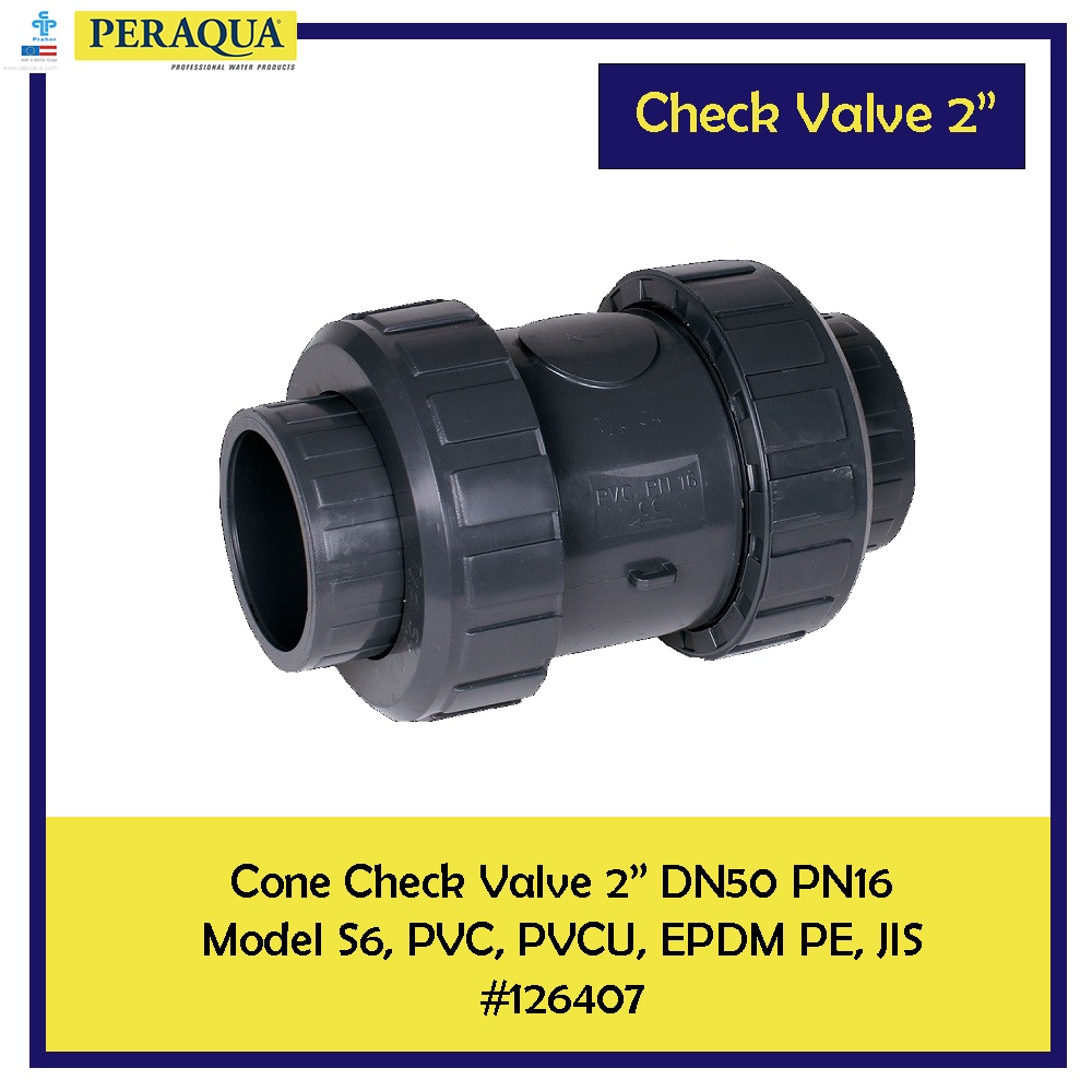 Jual Cone Check Valve PVC 2 inch untuk Kolam Renang Check Valve 2