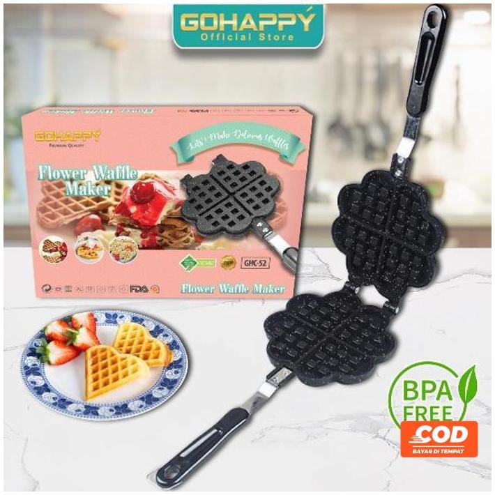 Jual Waffle Maker Double Pan Teflon Pakai Kompor Bukan Listrik Oxone