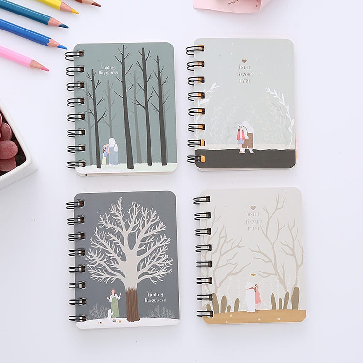 Jual MINI NOTEBOOK SPIRAL BUKU TULIS CATATAN KECIL BERGARIS MOTIF ...