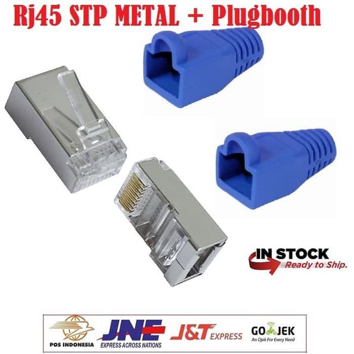 Jual Connector Stp Rj45 Konektor Stp Rj45 Metal - Plugbooth Eceran ...