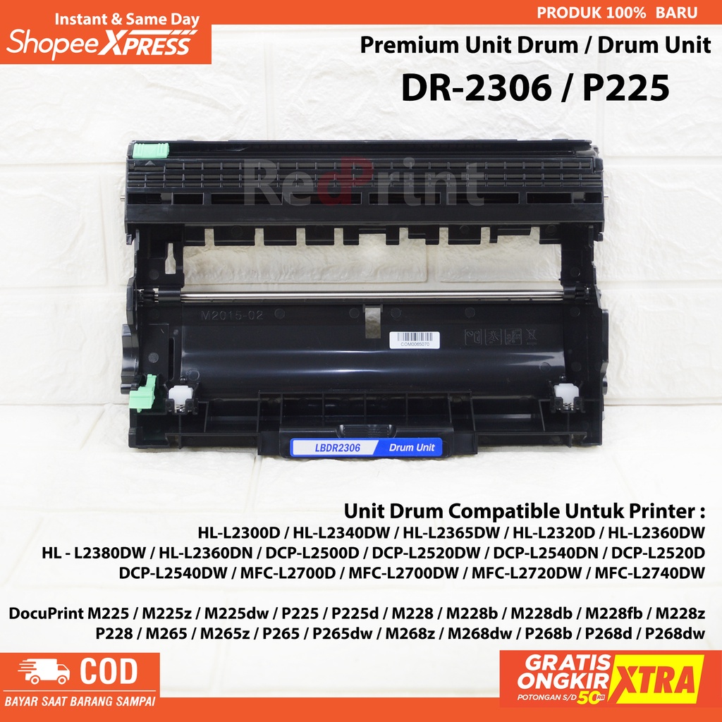 Jual Unit Drum DR2306 Compatible Untuk Printer Brother HL2360/DCP
