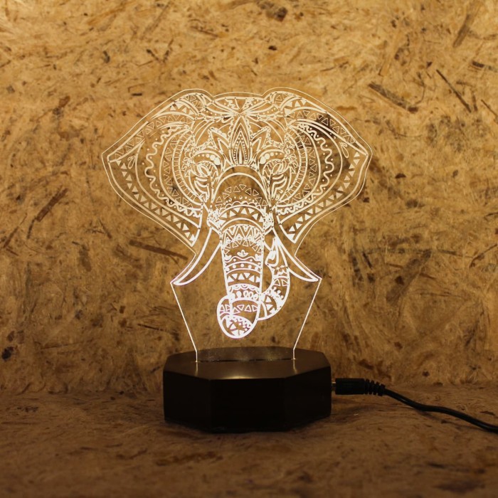 Jual Best Seller Lampu Akrilik Dekorasi Tidur Gajah Bohemian Series