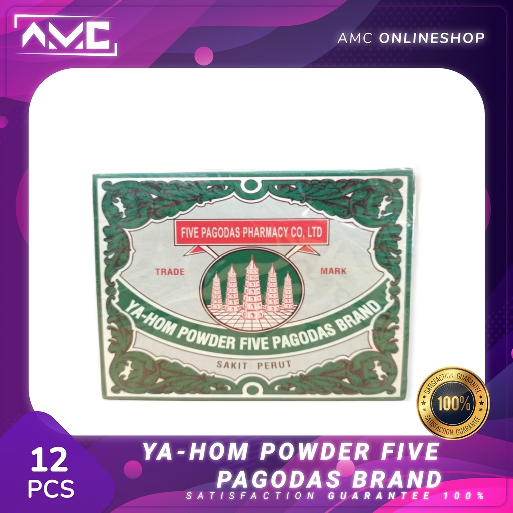 Jual Ya Hom Powder Five Pagodas Brand Lima Menara Obat Sakit Perut Shopee Indonesia 