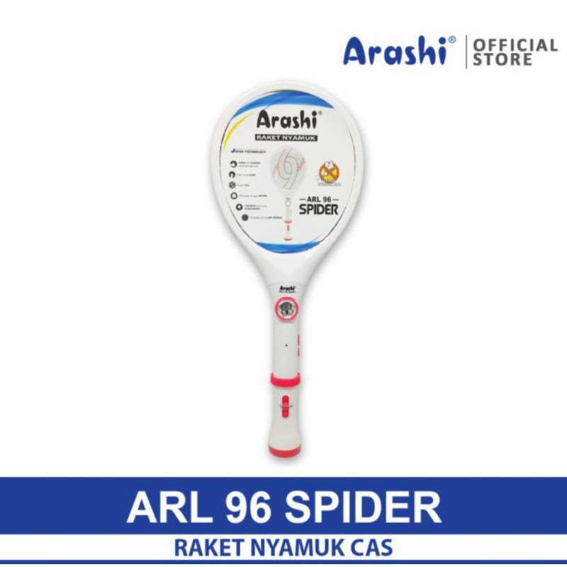 Jual ARASHI RAKET NYAMUK ARL 96 SPIDER | Shopee Indonesia