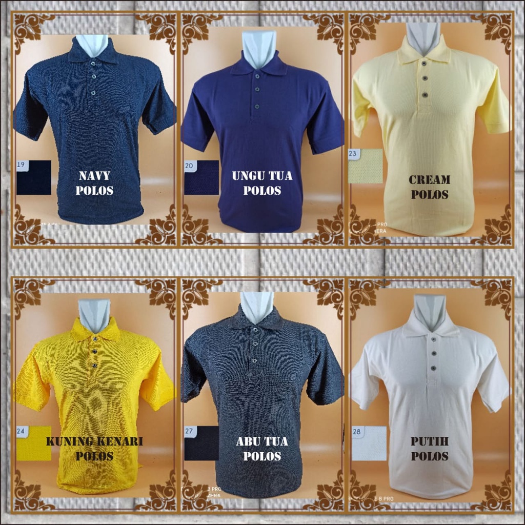 Jual Gp Lakos Katun Kaos Polo Polo Shirt Kaos Kerah Lengan Pendek Polos