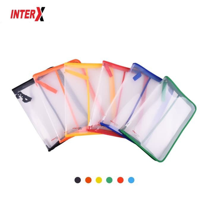 Jual InterX Zipper Bag ZBX-100F / Map zipper file interX / zipper bag ...