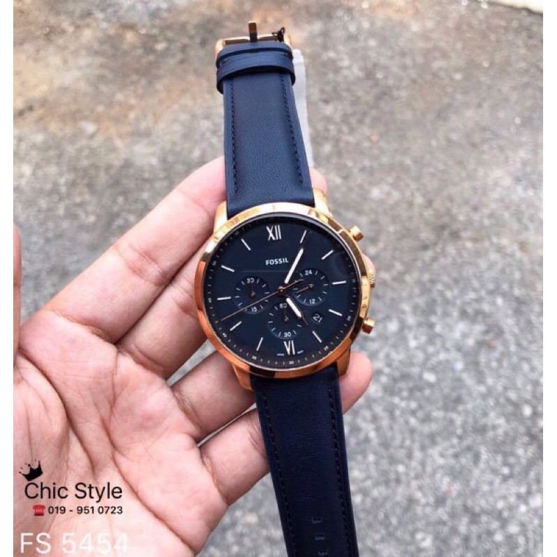 Jam Pria Fossil FS5454 FS 5454 Original Baterai Leather