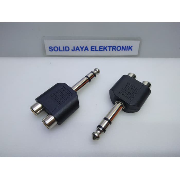 Jual Konektor Connector Sambungan Jack RCA to Jack Mic Stereo Shopee
