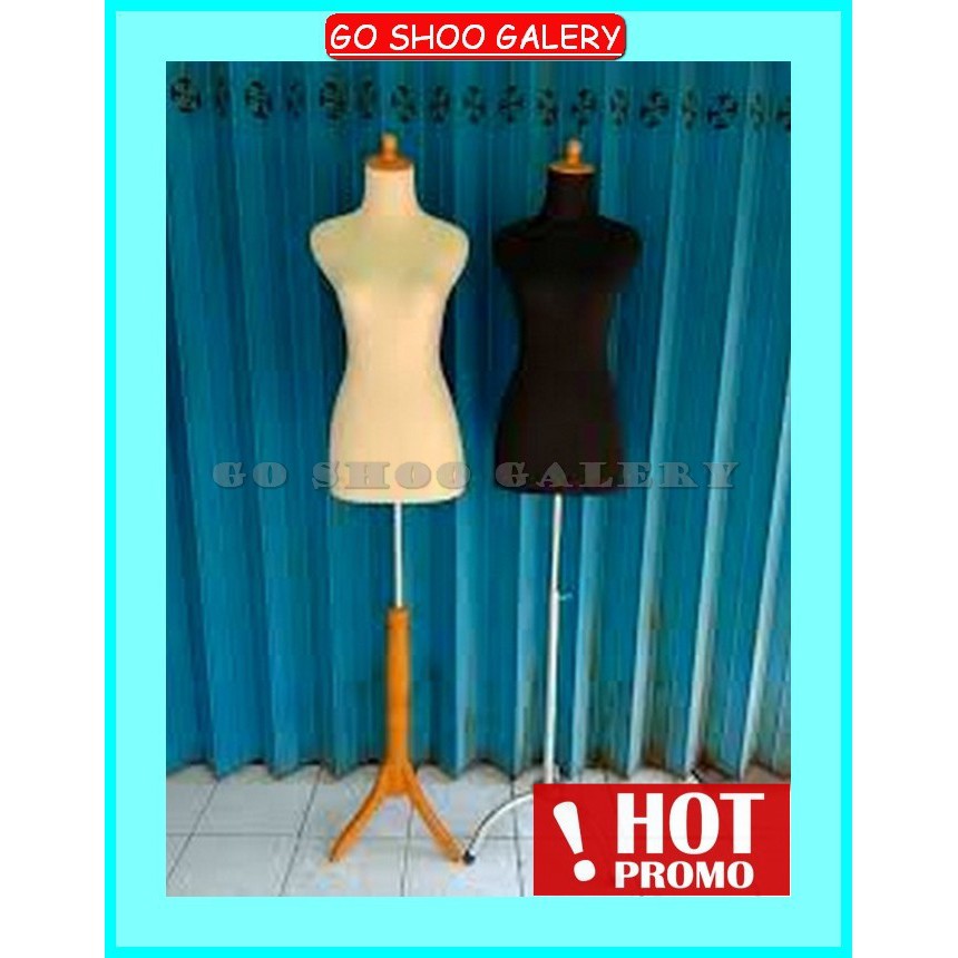 Jual Display Manekin Wanita Lapis Kain Cream dan Hitam | Shopee Indonesia
