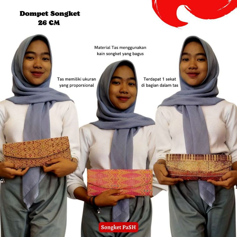 Jual Songket Pash - Dompet Songket 26 Cm Khas Palembang Berbagai Macam ...