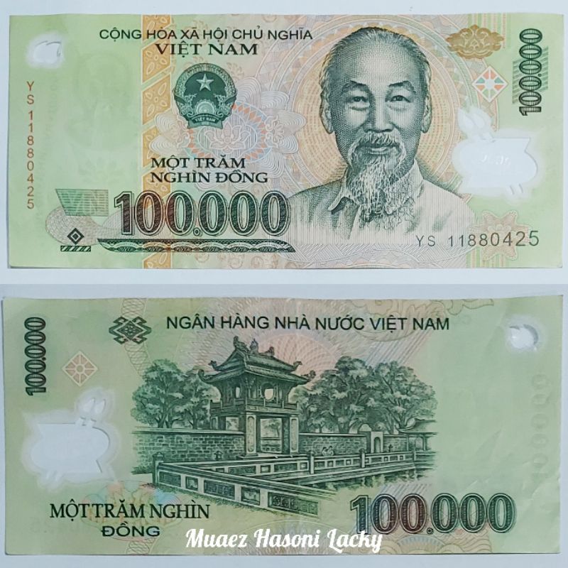 Jual Koleksi Vietnam Dong Pecahan 100.000 Dan 50.000 Bahan Polymer ...