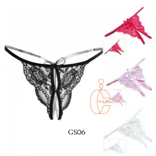 Jual Caramel - G STRING SEXY OPEN CROTCH UNDERWEAR CD LACE SEKSI WANITA ...
