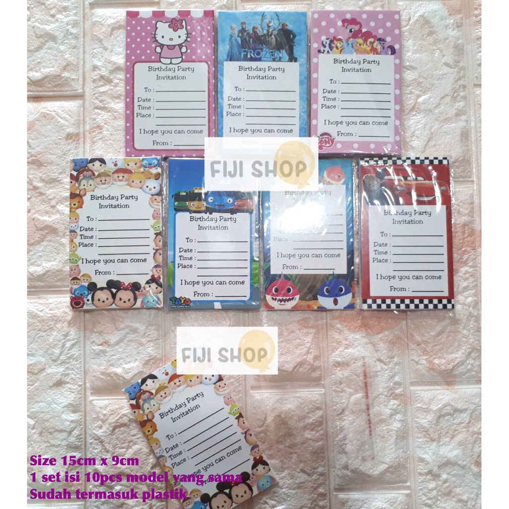 Jual Kartu Undangan Ultah Anak/ Invitation Card Karakter | Shopee Indonesia