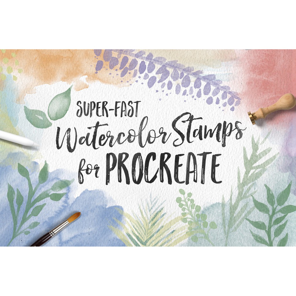 Jual Procreate Brush - Watercolor Stamps for Procreate | Shopee Indonesia