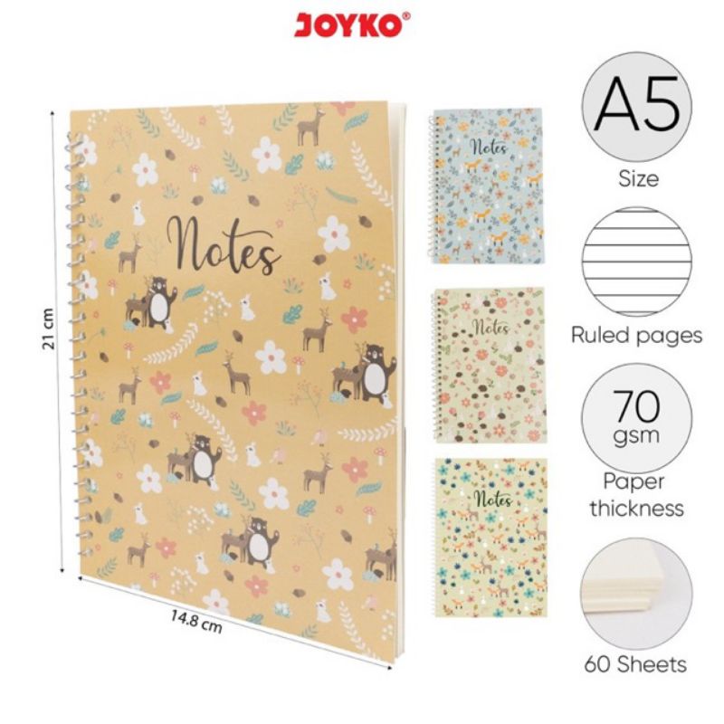 Jual NOTEBOOK SPIRAL A5 JOYKO NB-689 | NOTEBOOK SPIRAL | NOTES DIARY ...