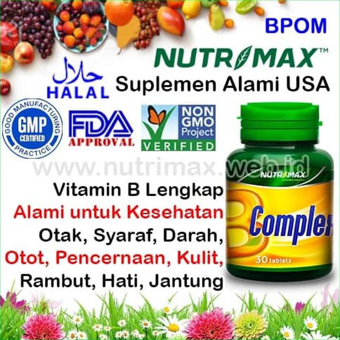 Jual Nutrimax B Complex/Kompleks Vitamin Untuk Kesehatan Saraf/Syaraf