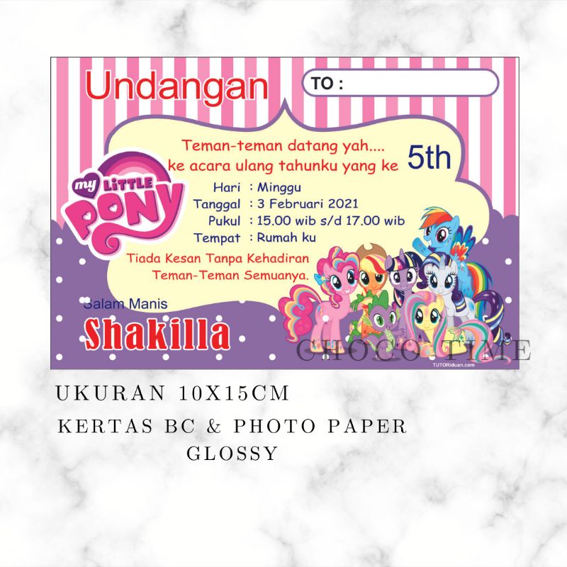 Jual Undangan Ulang Tahun Anak, undangan tedak siten custom | Shopee
