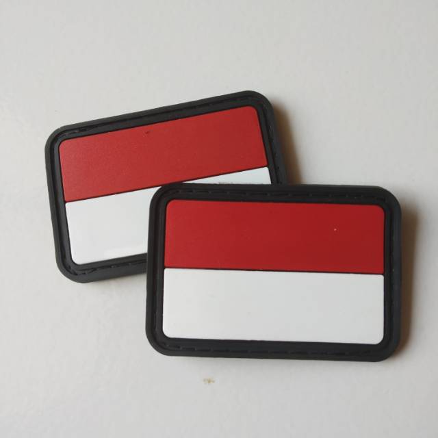 Jual Patch Rubber Bendera Merah Putih Indonesiatempelan Karet Emblem