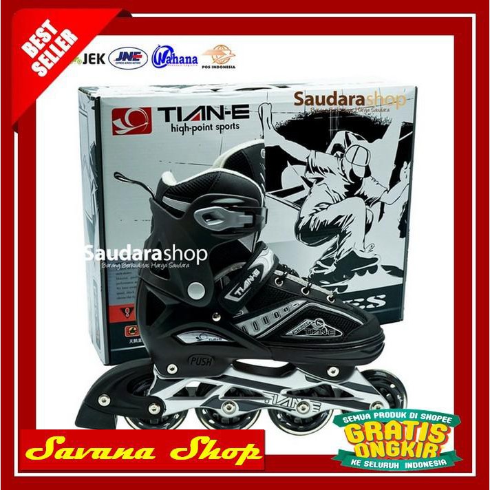 Jual TIAN-E SEPATU RODA INLINE SKATE RODA KARET BIRU \U002F SEPATURODA ...