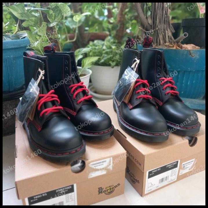 Dr martens red outlet stitching