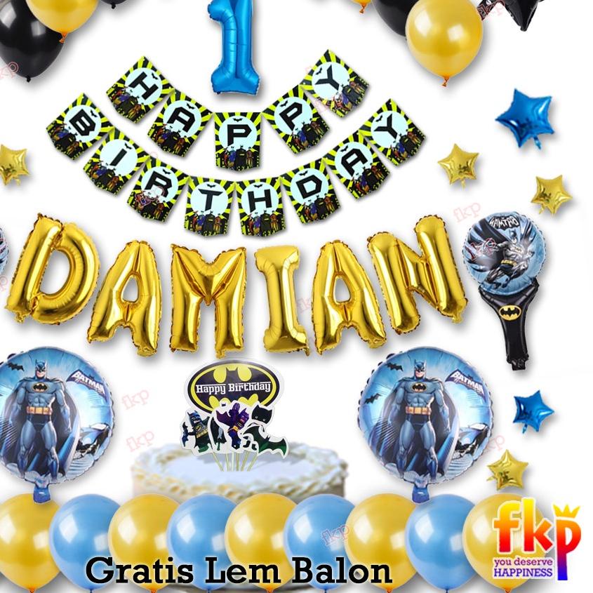 Jual New Product|SQ29|FUN KIDS PARTY Paket Balon Batman Kuning / Paket ...