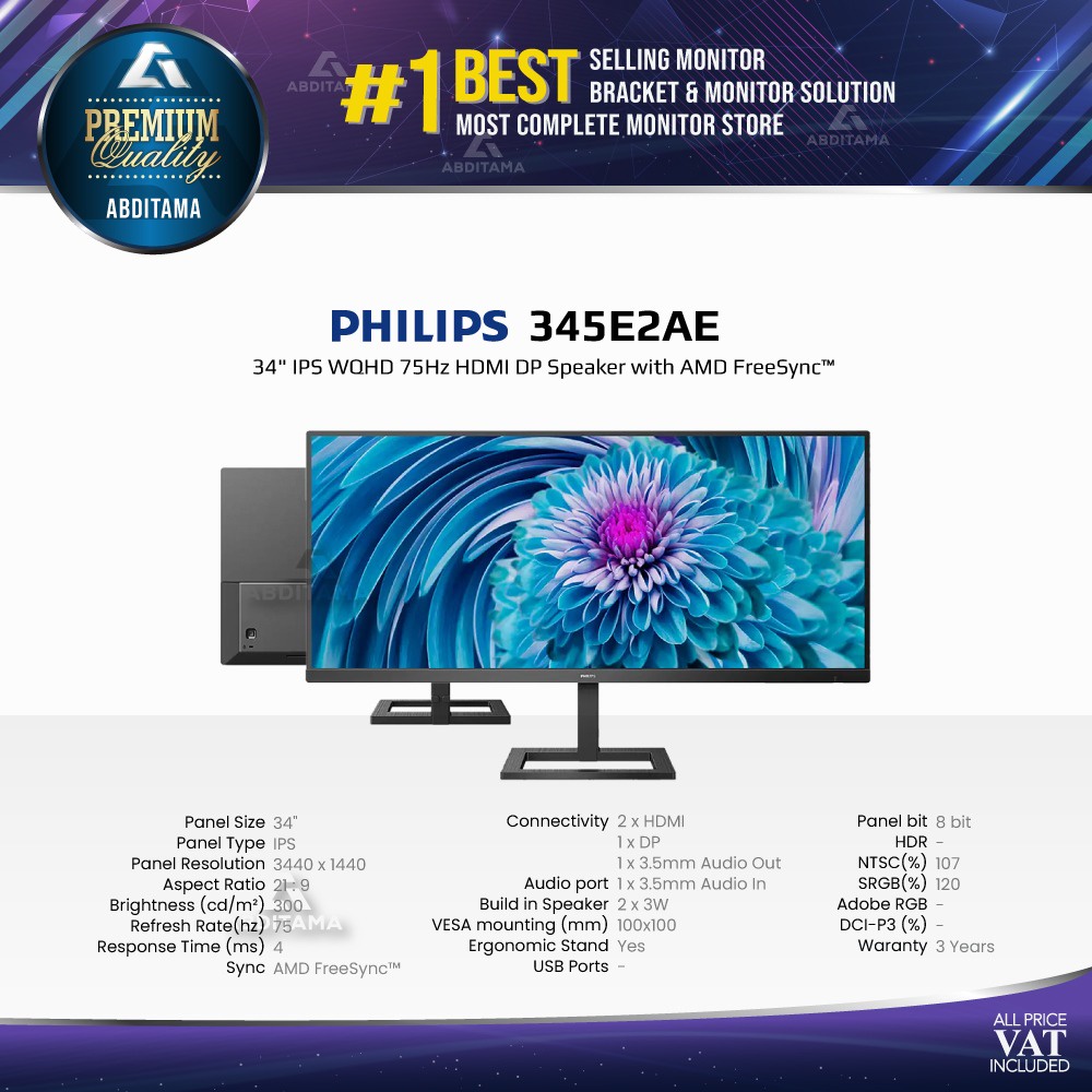 Jual Monitor Led Philips E Ultrawide Ips X Hdmi Dp Shopee Indonesia