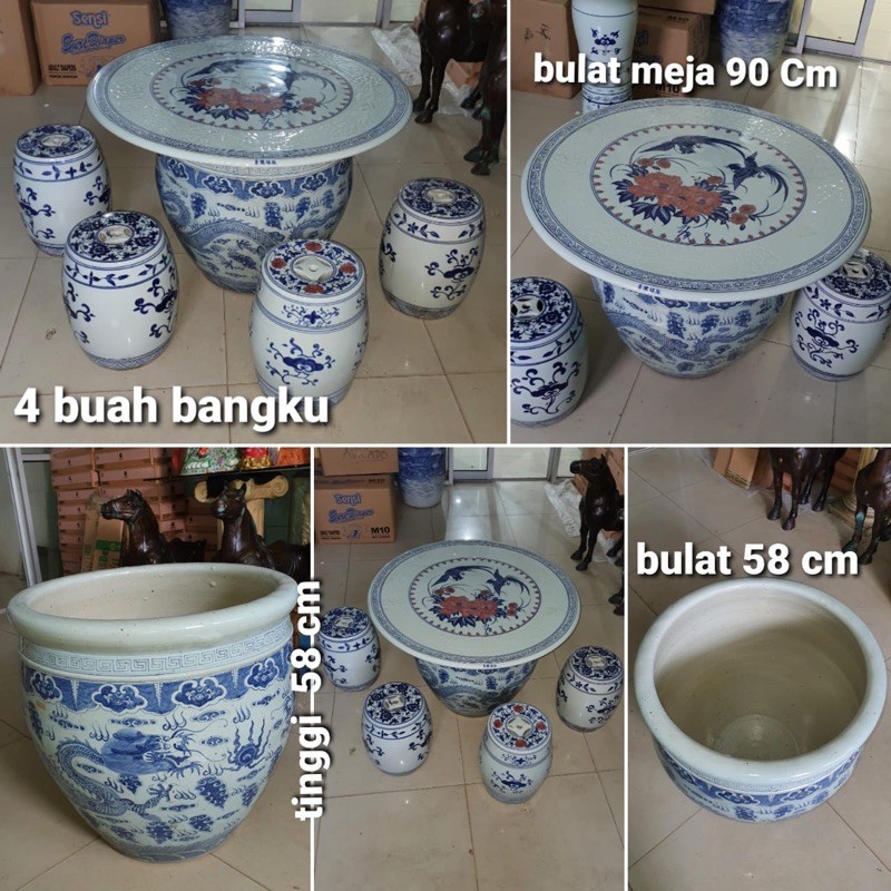 Jual MEJA KERAMIK ANTIK MEJA SANTAI IMPORT MEJA KERAMIK CHINA BULAT ...