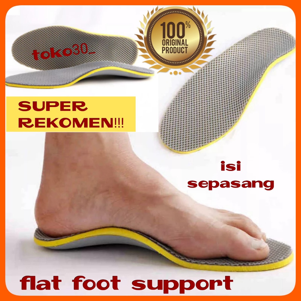 Jual 1 Pasang Insole 3d Premium Orthotics Flat Foot Insole Sepatu